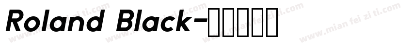 Roland Black字体转换